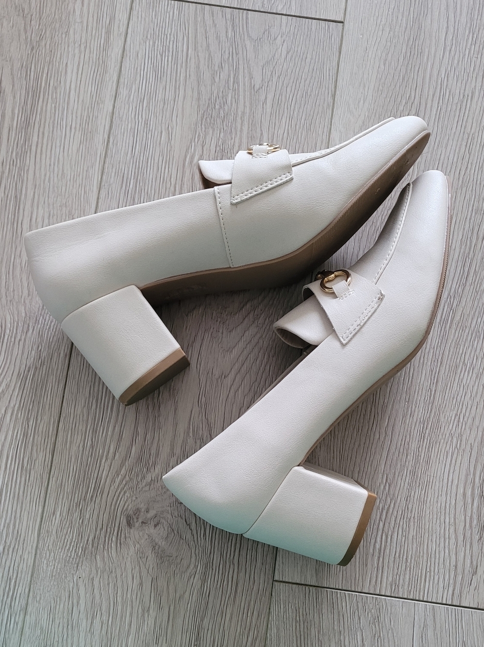 Le Chateau Leather Loafers with Gold Bit